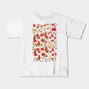 Cute Mushrooms Kids T-Shirt